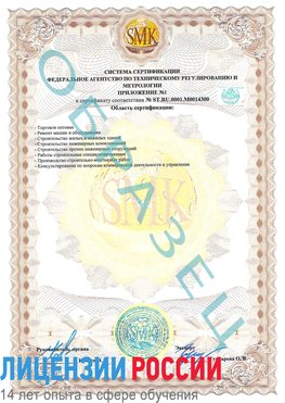 Образец сертификата соответствия (приложение) Кирово-Чепецк Сертификат OHSAS 18001