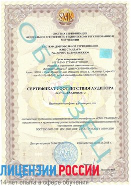 Образец сертификата соответствия аудитора №ST.RU.EXP.00005397-3 Кирово-Чепецк Сертификат ISO/TS 16949
