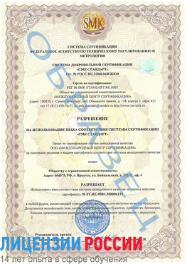 Образец разрешение Кирово-Чепецк Сертификат ISO 50001
